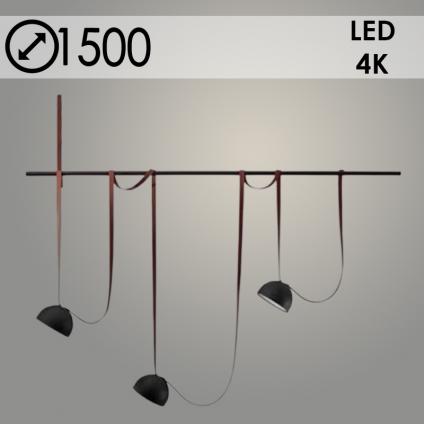 Люстра P829/3 COF+BK кофе+черный 3х8W LED 4000K d1500 h1500, ZOK24